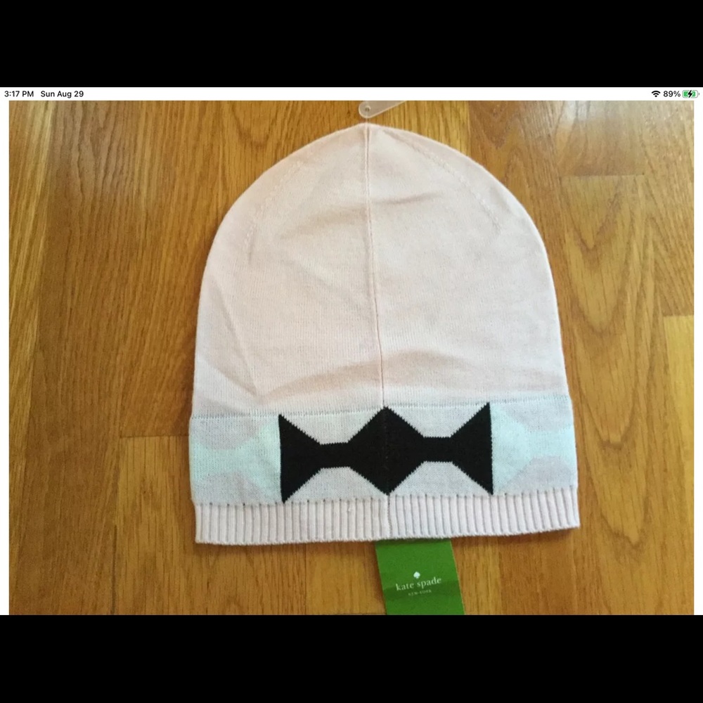 Kate Spade pink beanie knit hat NWT - Picture 2 of 8